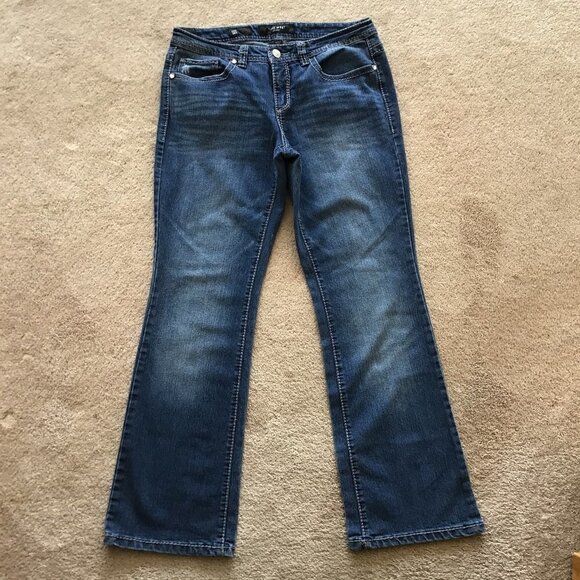 NINE WEST BLUE JEANS SIZE 29/8 BOOT CUT - Picture 2 of 7